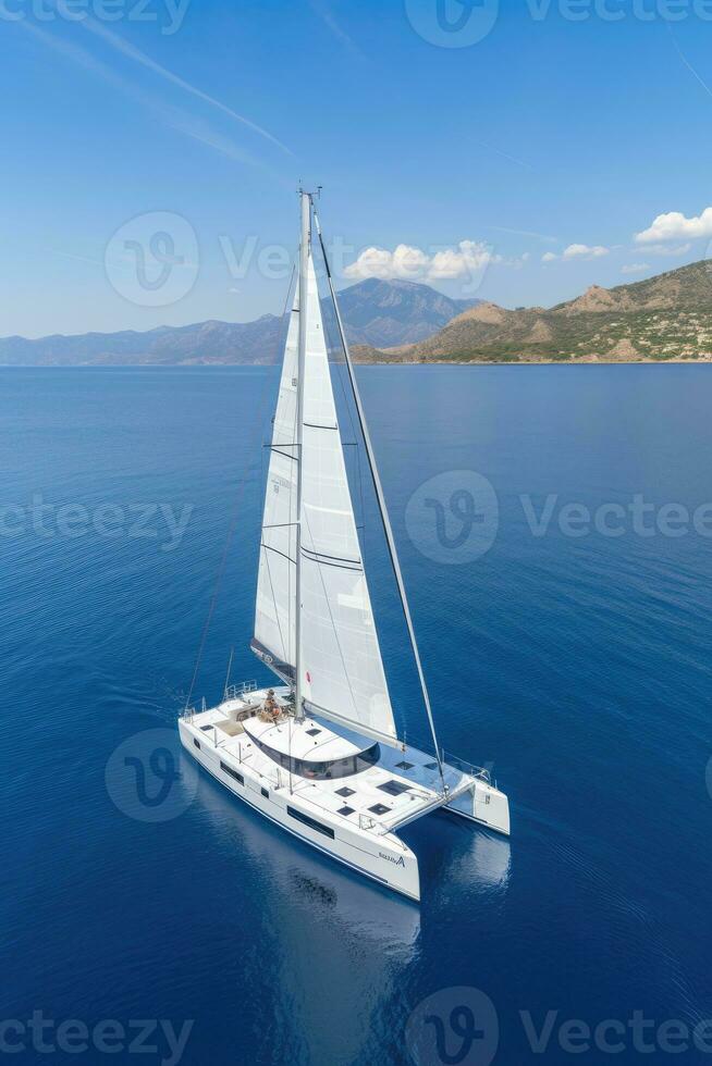 yacht boat sea sailing wind speed navigation freedom relaxation flow romantic photography aerial photo