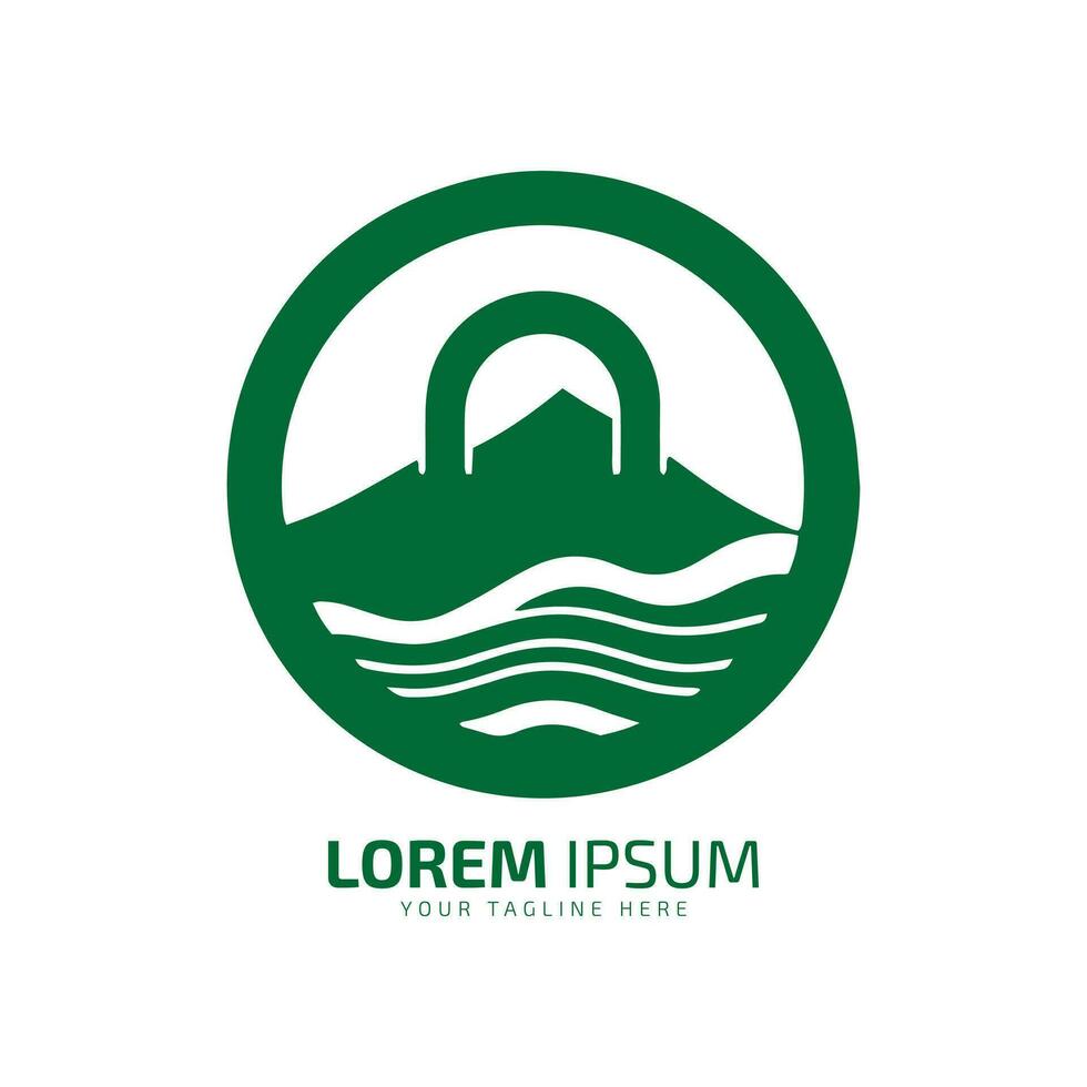 Minimal and abstract logo of lock vector lock icon room lock silhouette isolated template design