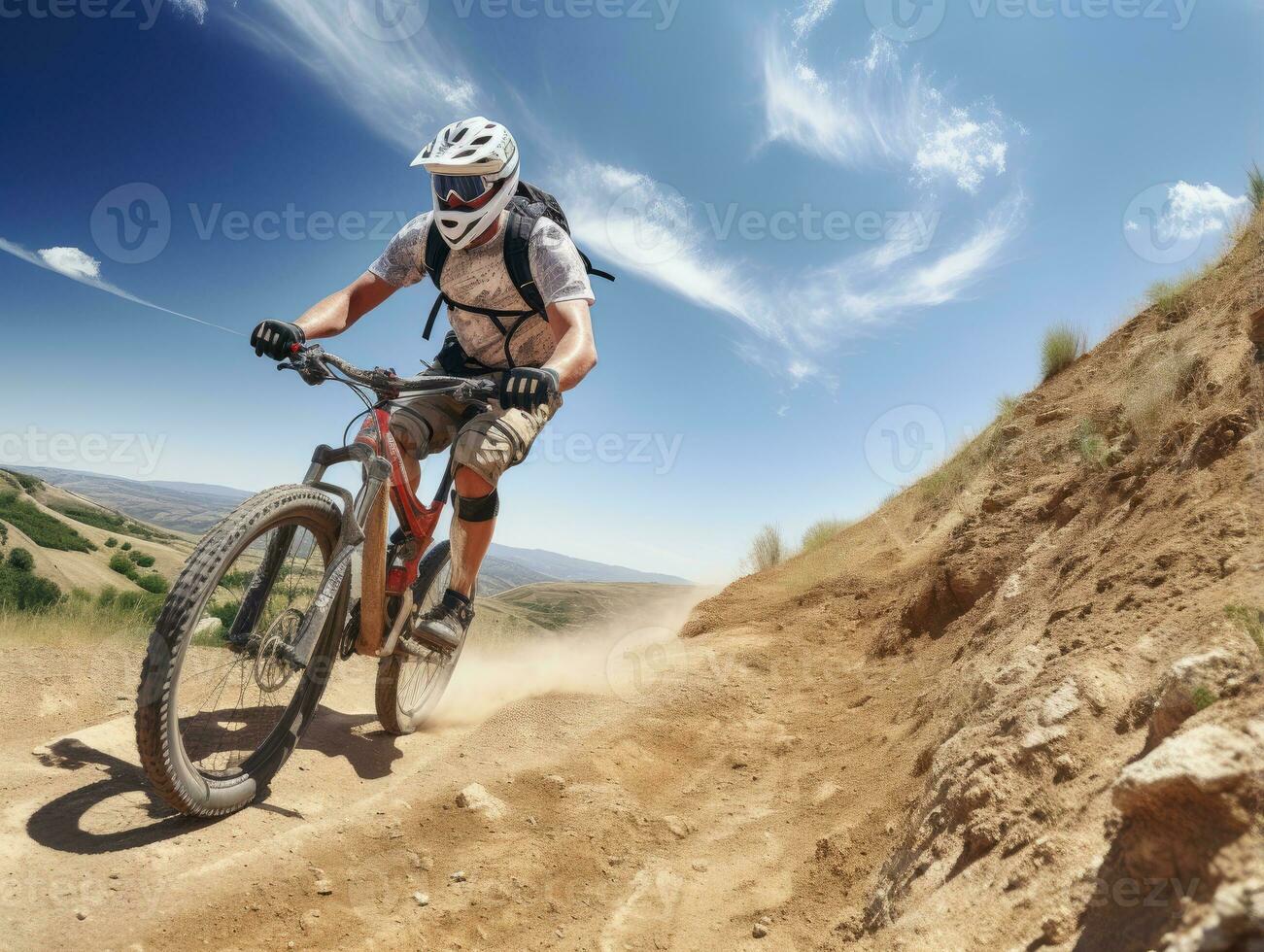 bike ride photo helm Mountains tourism searching speed extreme cycling freedom motion outdoors