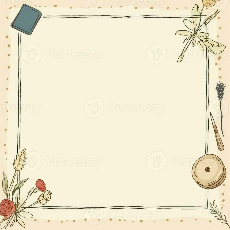 gentle scrapbooking pastel border frame pattern weeding child post card print retro vintage art photo