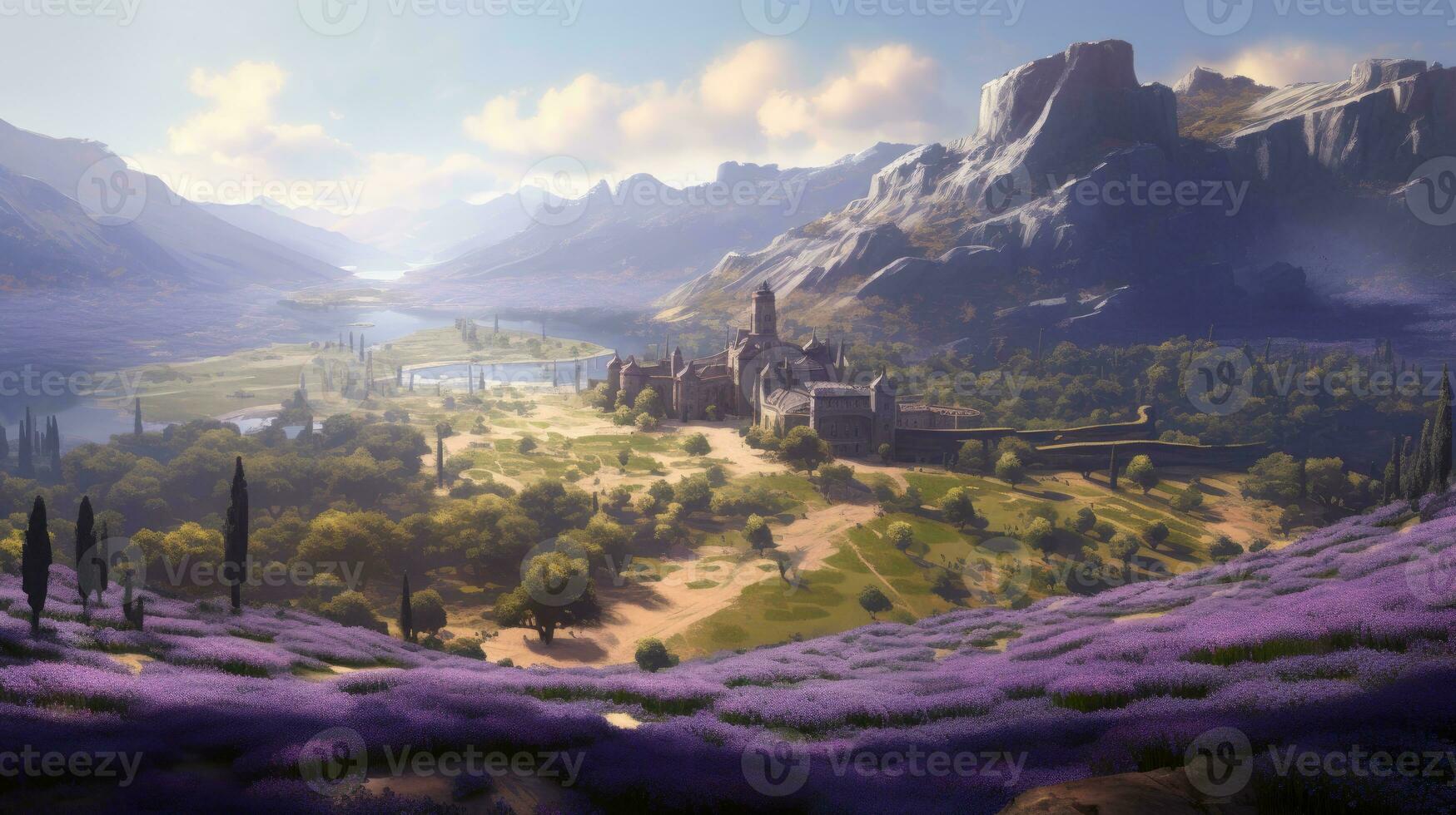 lavender field wind grass moody wild peaceful landscape freedom scene beautiful wallpaper photo