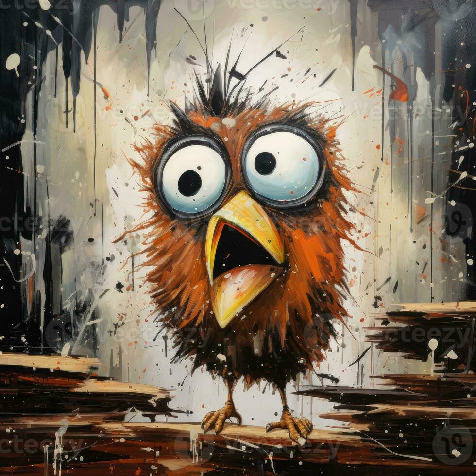 angry bird furious mad portrait expressive illustration artwork oil painted portrait sketch tattoo photo