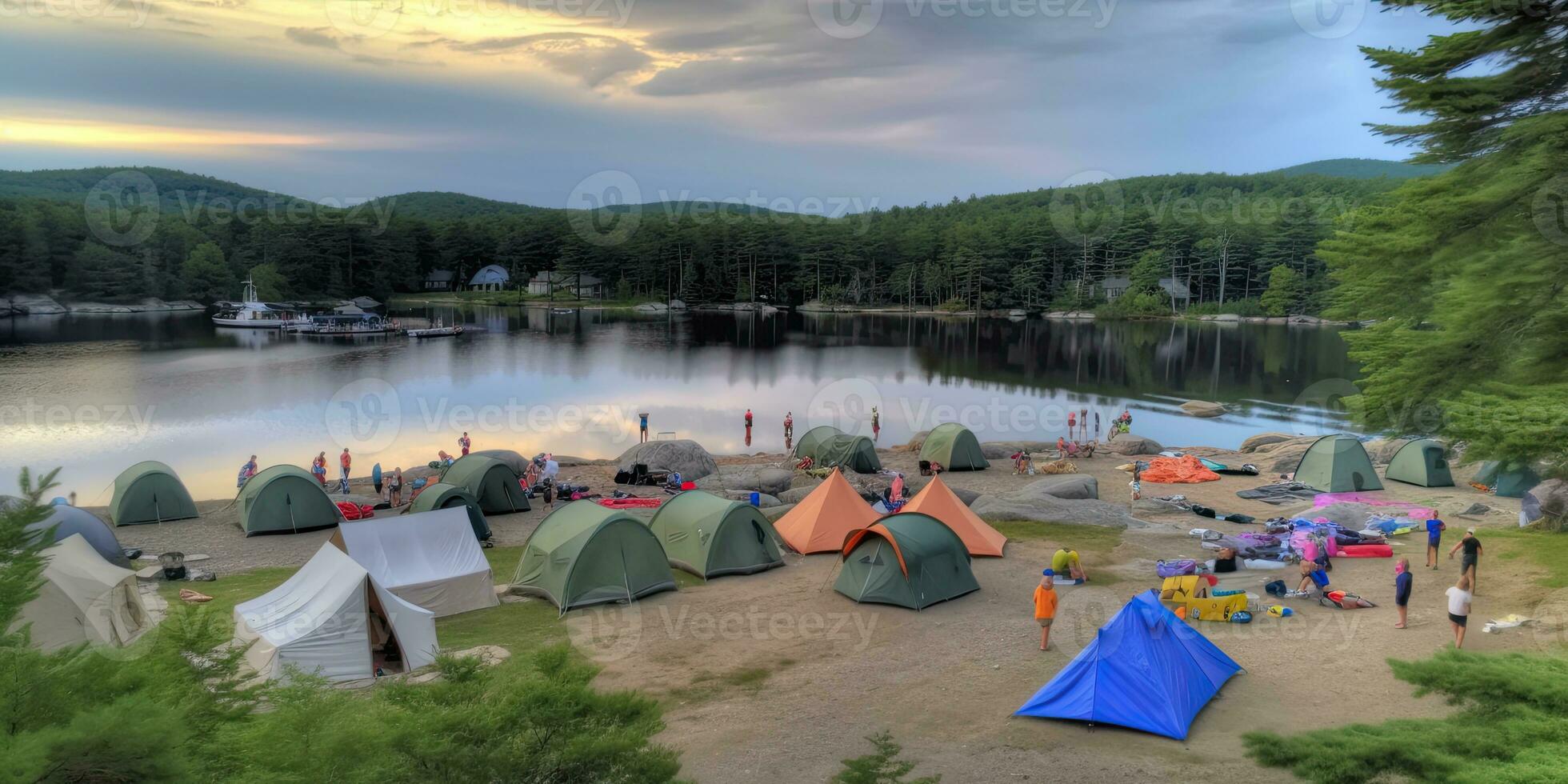 acampar puesta de sol tienda tranquilidad gracia paisaje zen armonía descanso calma unidad armonía fotografía foto