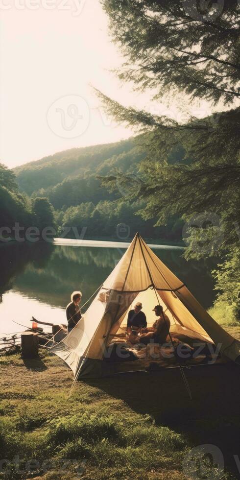 camp sunset tent tranquility grace landscape zen harmony rest calmness unity harmony photography photo