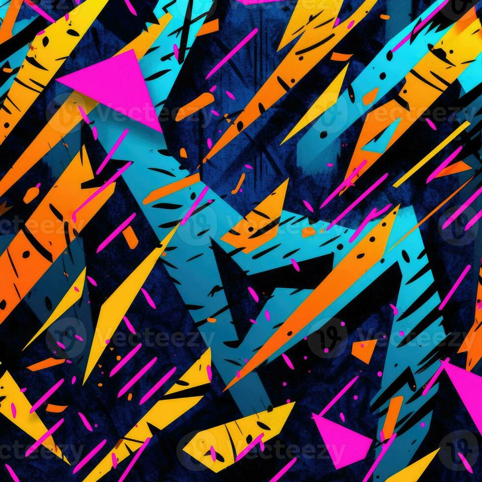 abstract geometric aggressive pattern background expressive graffiti vector tattoo wallpaper photo