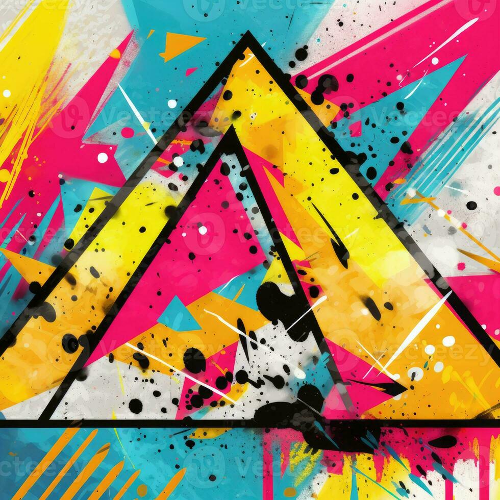 abstract geometric aggressive pattern background expressive graffiti vector tattoo wallpaper photo