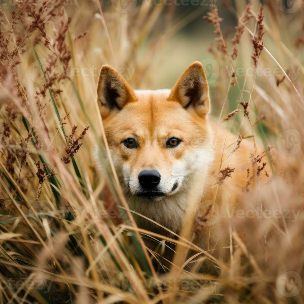 dingo dog leopard hidden predator photography grass national geographic style documentary wallpaper photo