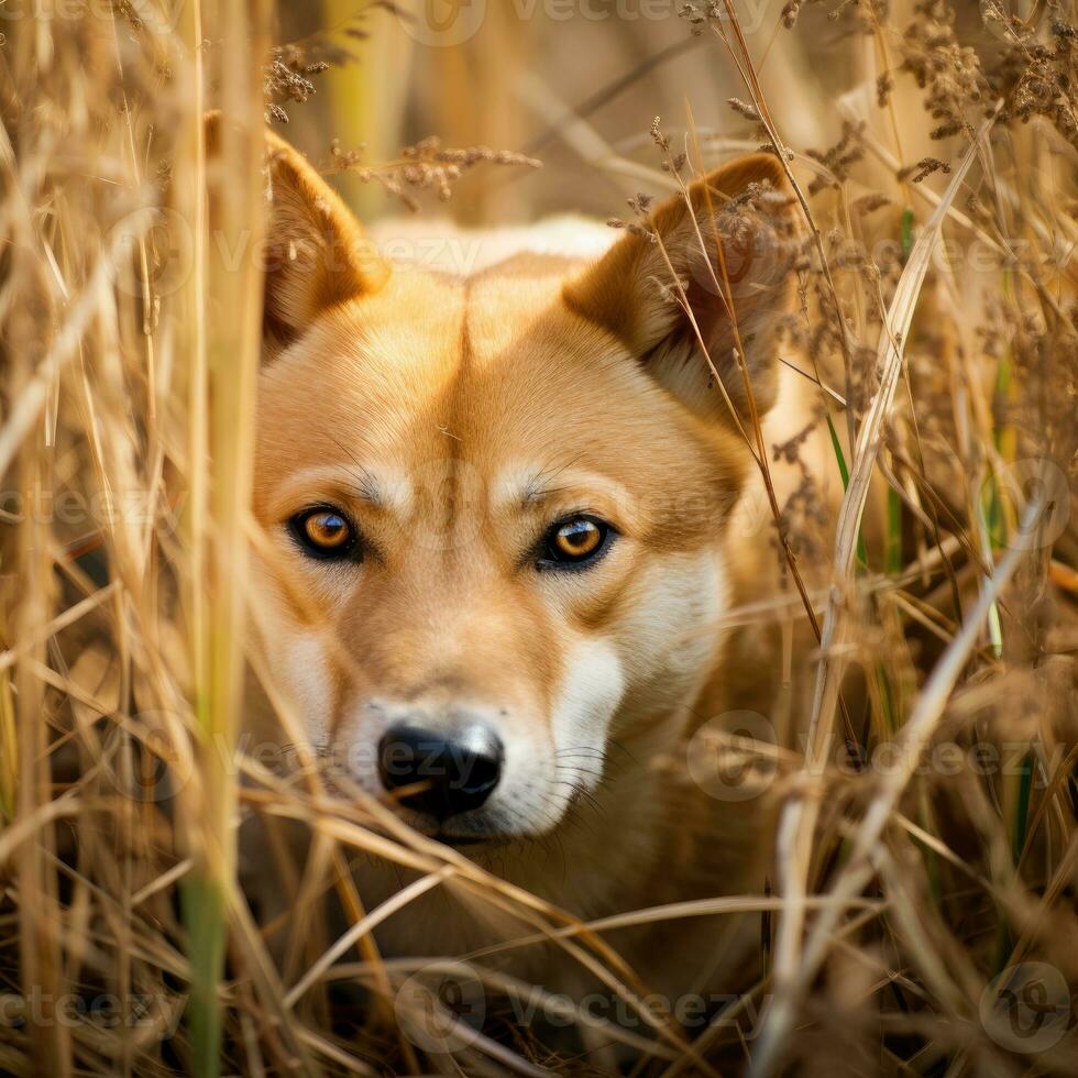 dingo dog leopard hidden predator photography grass national geographic style documentary wallpaper photo