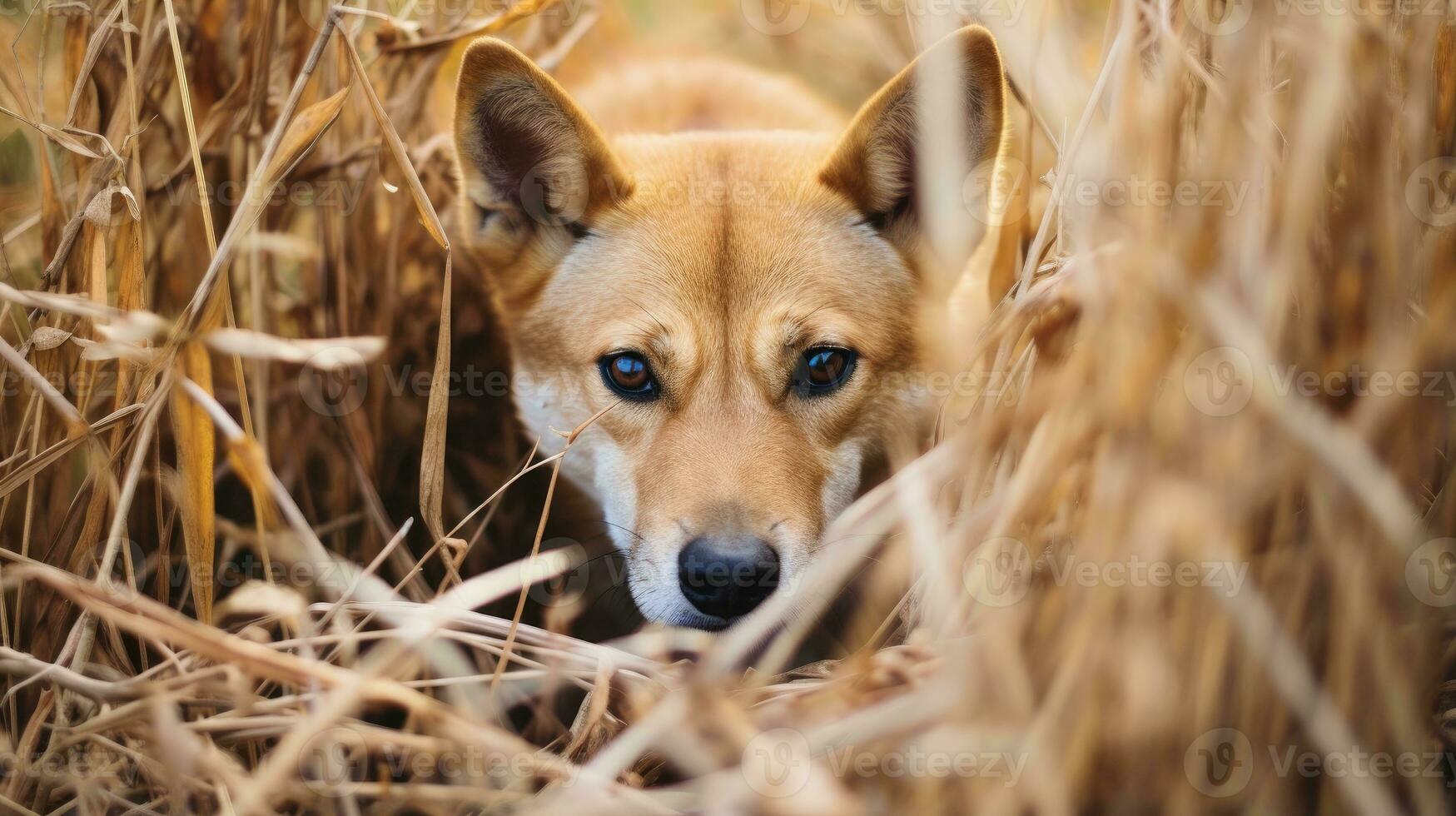 dingo dog leopard hidden predator photography grass national geographic style documentary wallpaper photo