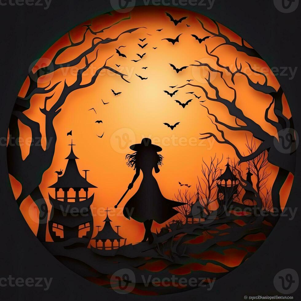 witch halloween clipart illustration vector tshirt design sticker cut scrapbook orange tattoo photo