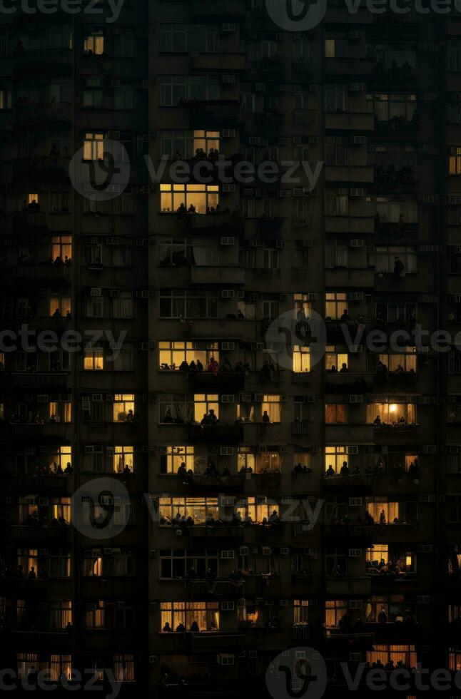 melancólico Soviético edificios Rusia depresivo comodidad fondo de pantalla teléfono inteligente foto fachada noche luces