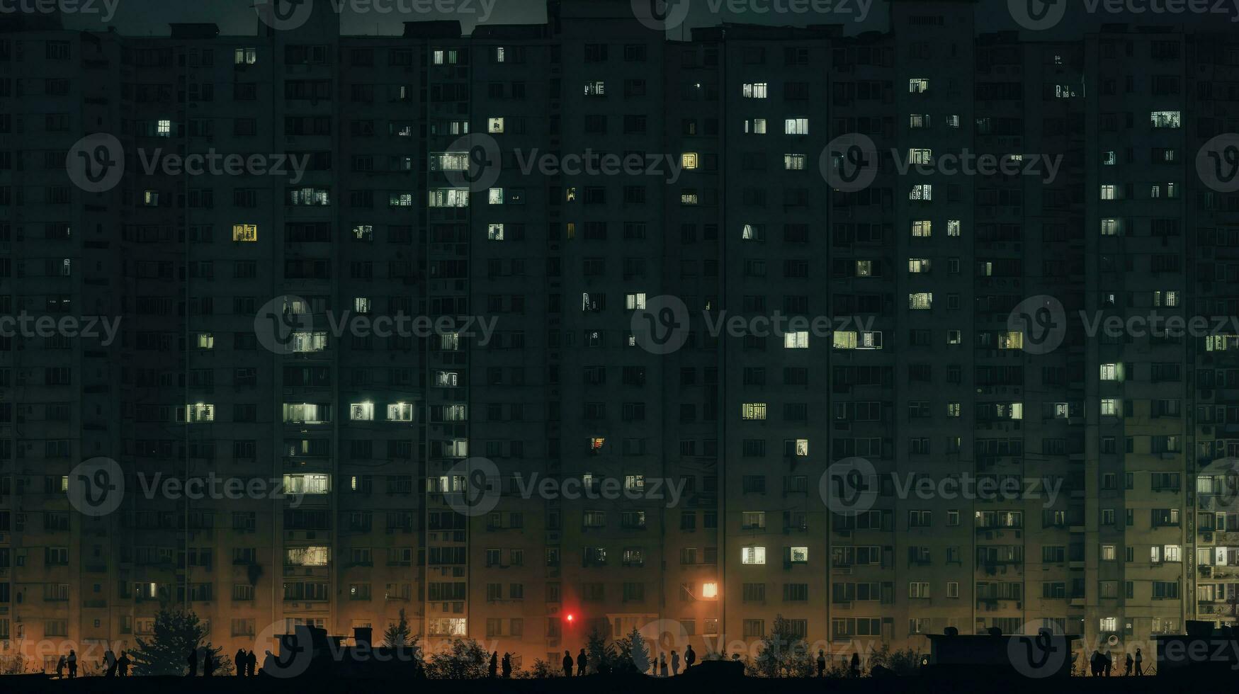 melancólico Soviético edificios Rusia depresivo comodidad fondo de pantalla teléfono inteligente foto fachada noche luces