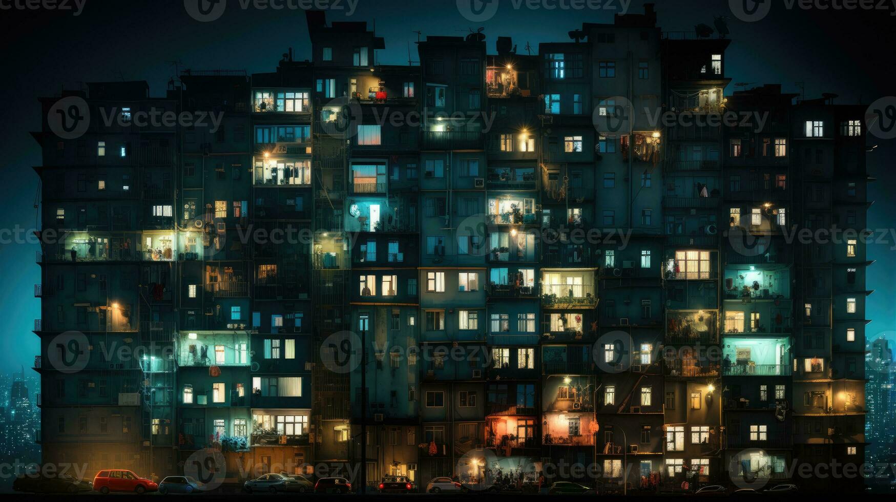 gloomy soviet buildings Russia depressive comfort wallpaper smartphone photo facade night lights