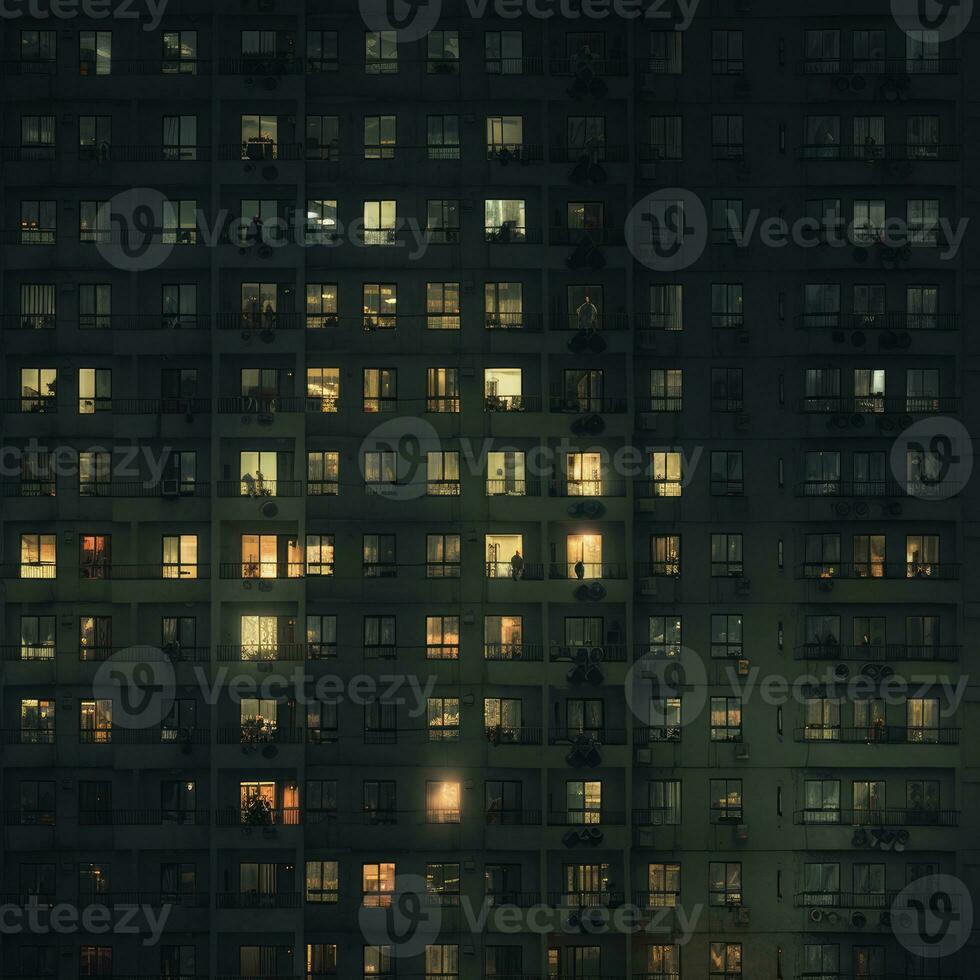 melancólico Soviético edificios Rusia depresivo comodidad fondo de pantalla teléfono inteligente foto fachada noche luces