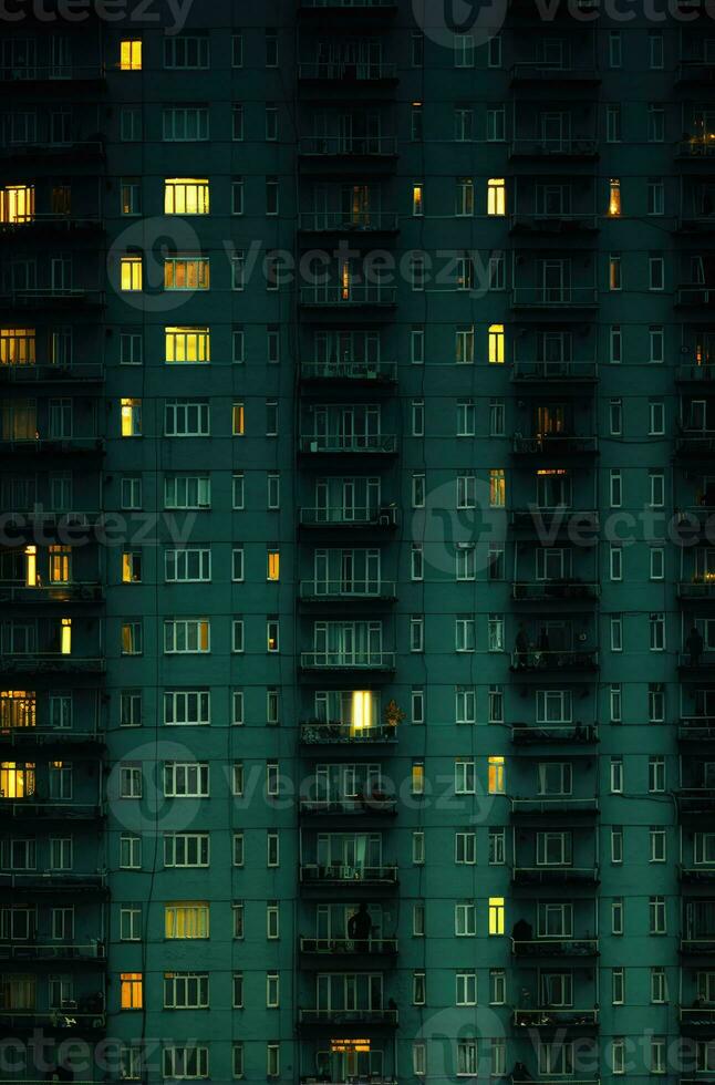 melancólico Soviético edificios Rusia depresivo comodidad fondo de pantalla teléfono inteligente foto fachada noche luces