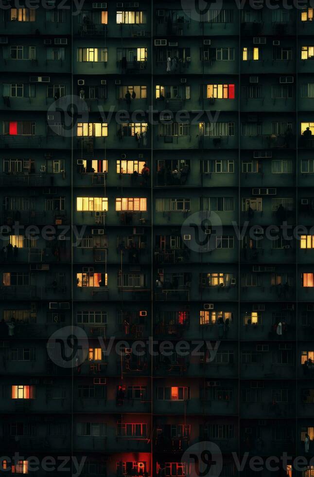 melancólico Soviético edificios Rusia depresivo comodidad fondo de pantalla teléfono inteligente foto fachada noche luces