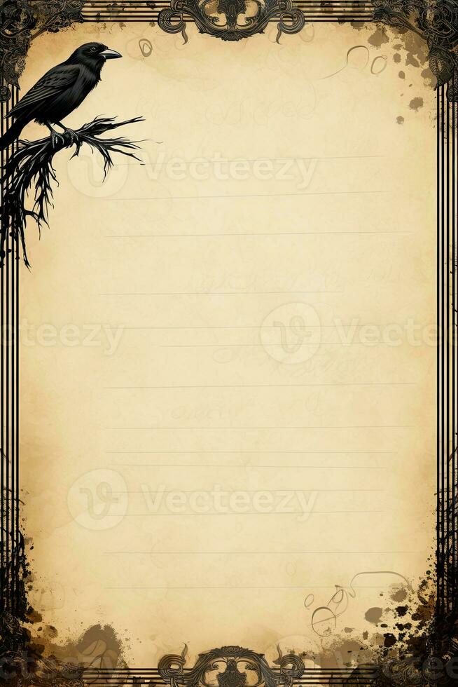 retro vintage worn sheet scrapbook page halloween dirty blank aged parchment paper printable photo