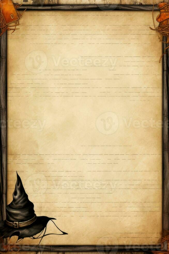 retro vintage worn sheet scrapbook page halloween dirty blank aged parchment paper printable photo