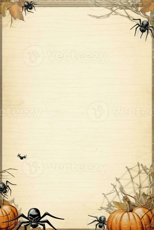 retro Clásico desgastado sábana álbum de recortes página Víspera de Todos los Santos sucio blanco Envejecido pergamino papel imprimible foto