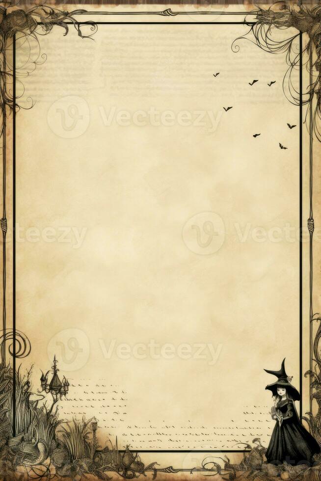 retro vintage worn sheet scrapbook page halloween dirty blank aged parchment paper printable photo