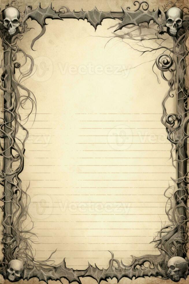 retro vintage worn sheet scrapbook page halloween dirty blank aged parchment paper printable photo