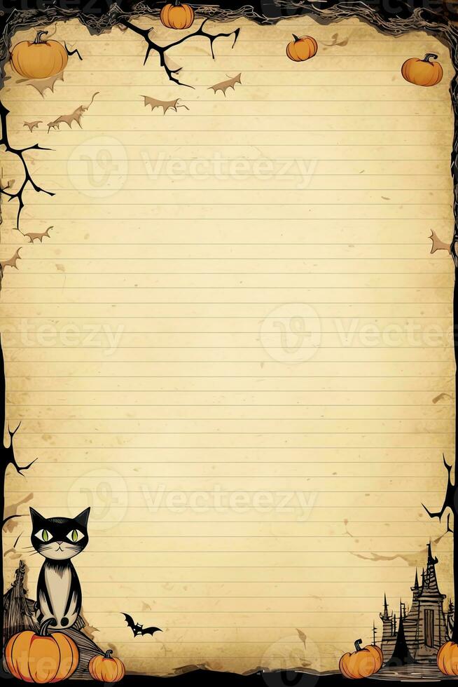 retro vintage worn sheet scrapbook page halloween dirty blank aged parchment paper printable photo