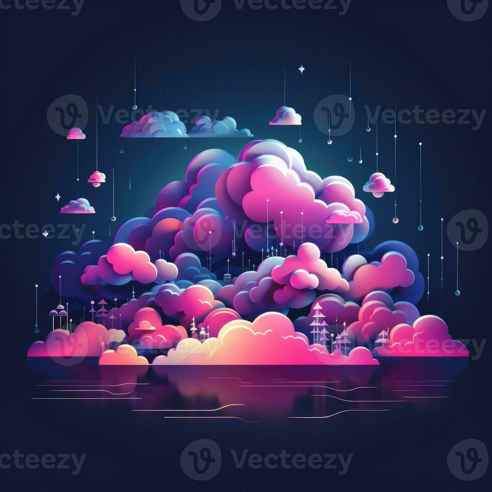 cloud logotype icon sticker emblem clipart illustration simple vector png eps isolated photo