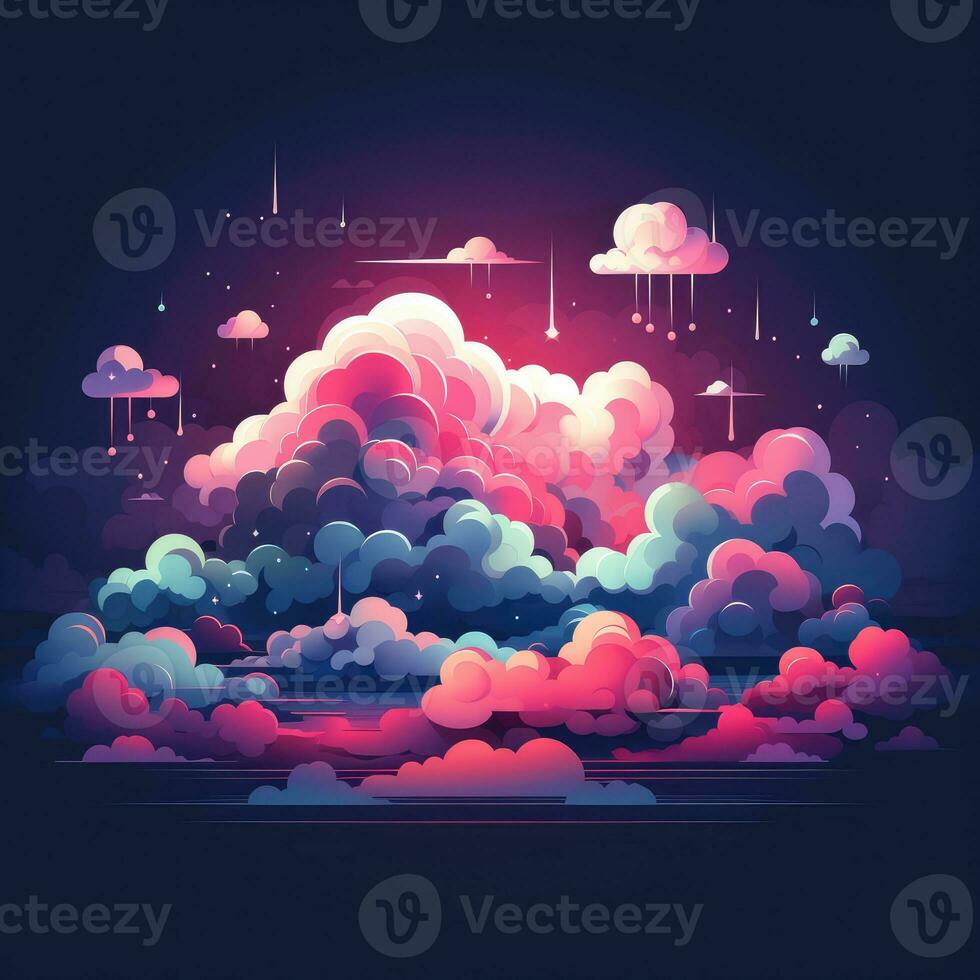 cloud logotype icon sticker emblem clipart illustration simple vector png eps isolated photo