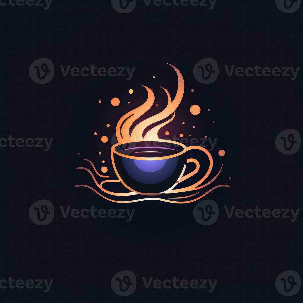 coffee cup logotype icon sticker emblem clipart illustration simple vector png eps isolated photo