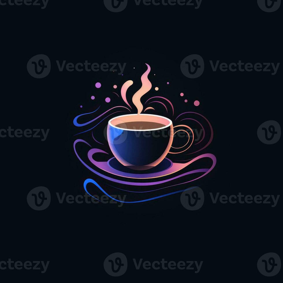 coffee cup logotype icon sticker emblem clipart illustration simple vector png eps isolated photo