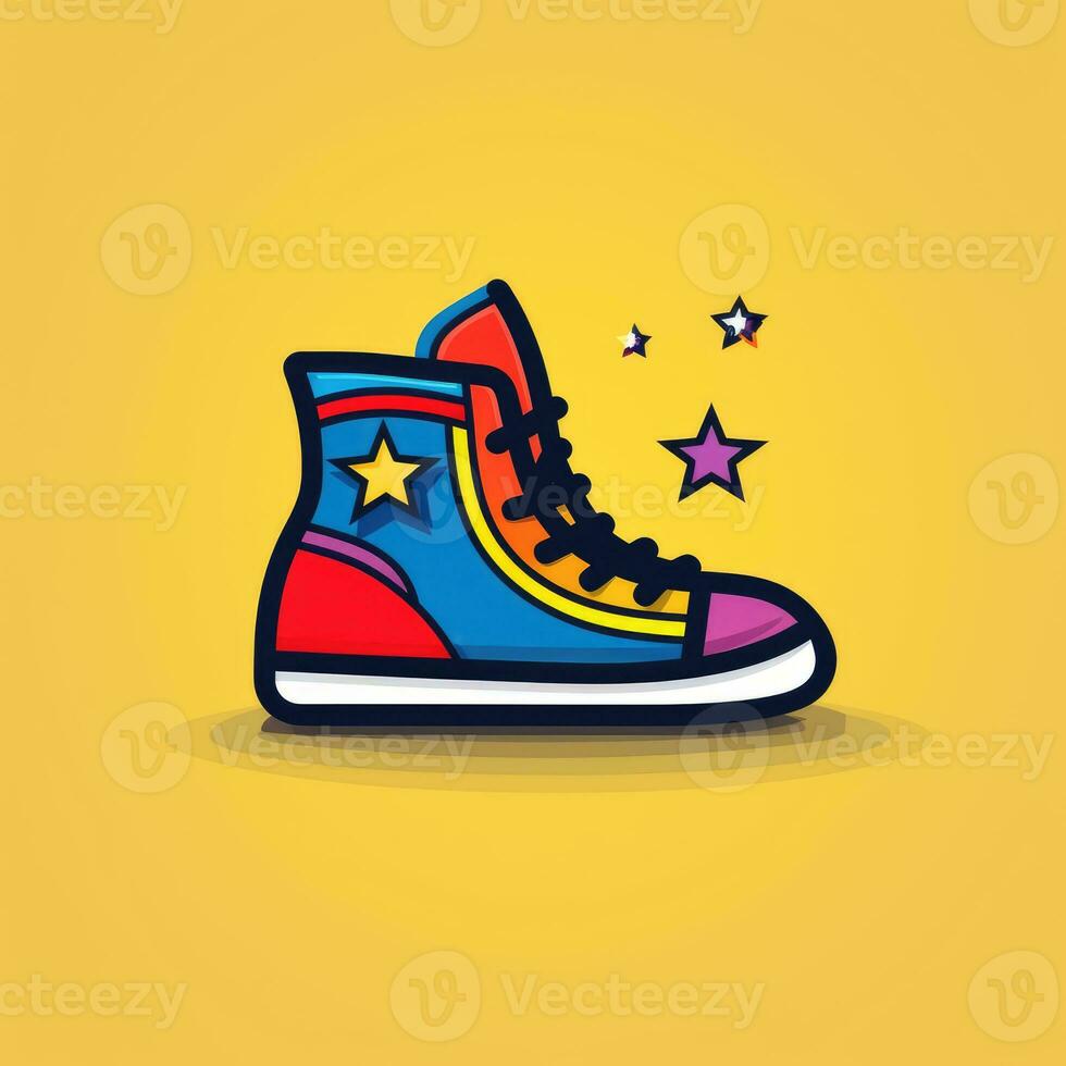 sneakers logotype icon sticker emblem clipart illustration simple vector png eps isolated photo