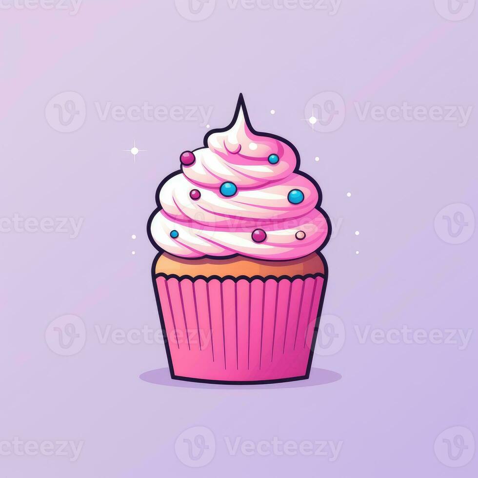 cupcake sticker doodle drawing clipart isolated illustration sweet tattoo design logo icon photo
