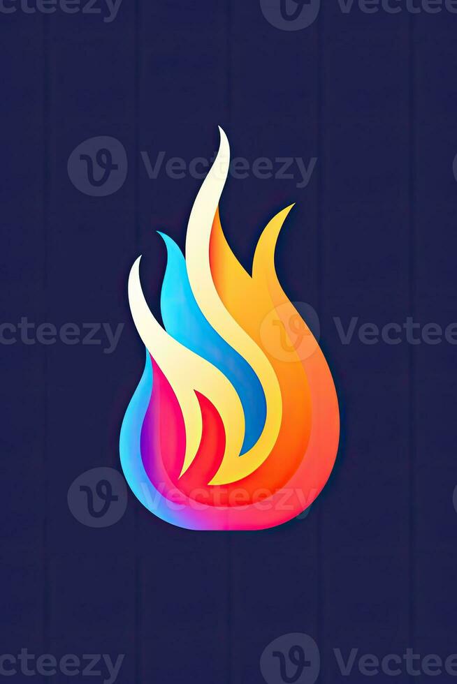 flame fire neon logo icon tattoo emblem clipart illustration element vector clear cut esp png photo