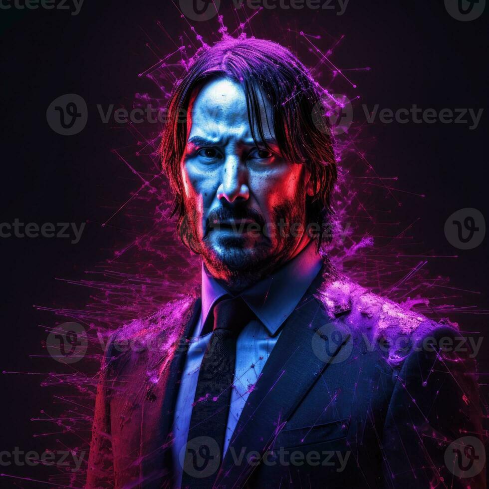 john week poster Keanu reaves actor Byelorussian movie poster preview illustration digital photo