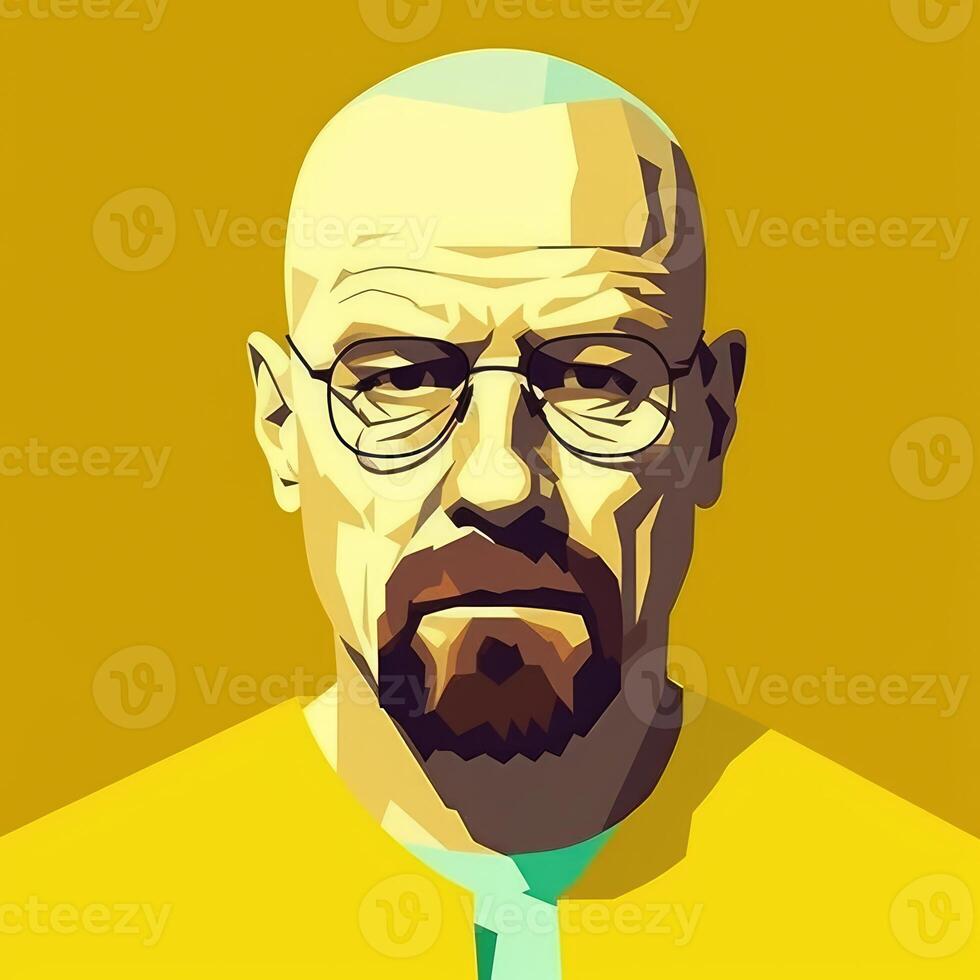 heisenberg Walter white vector simple illustration breaking bad artwork poster tattoo photo