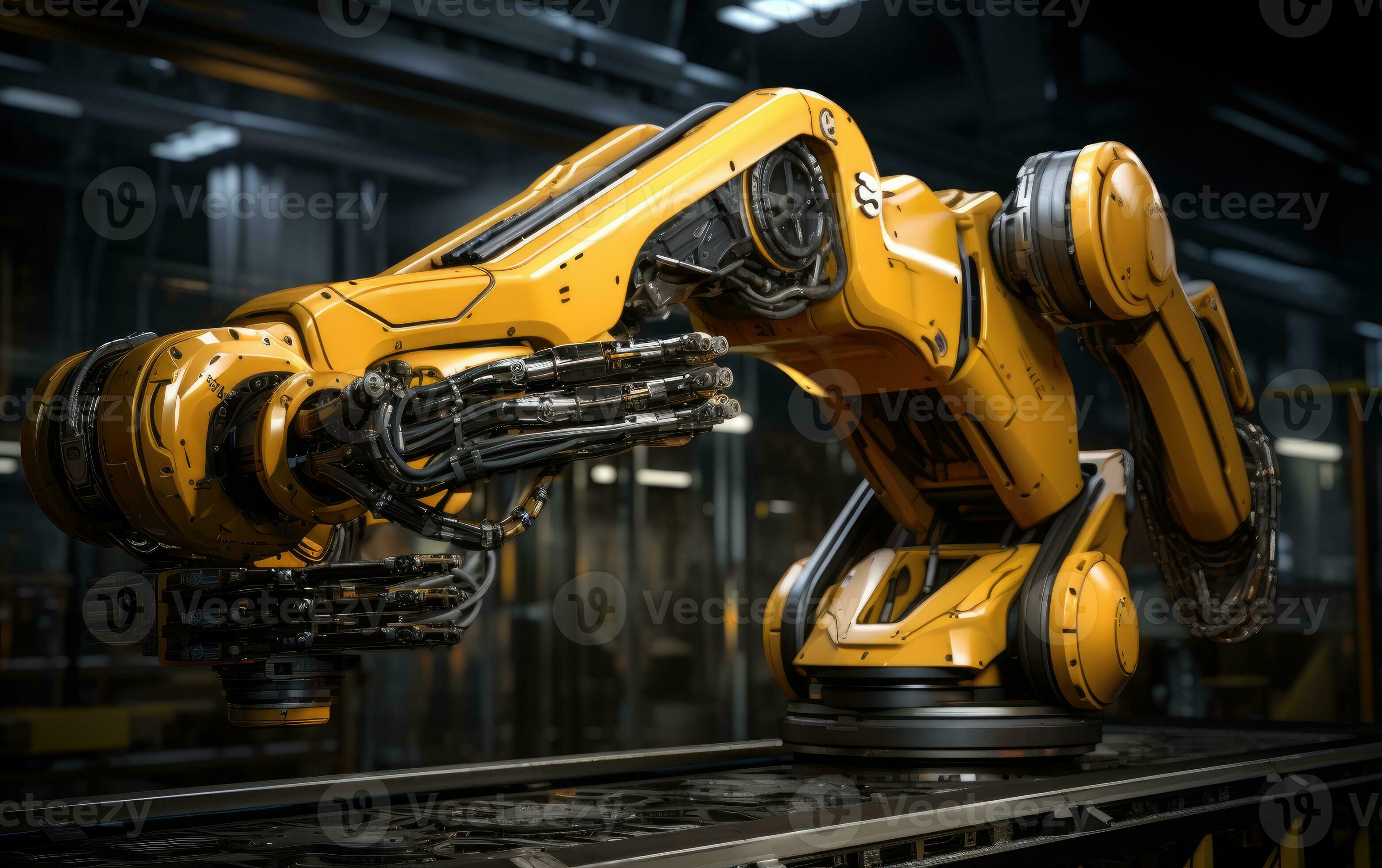 Robot Arm Assembly Machine Factory Workshop Sparks Photo Manufacturing Robot Arm Assembly Machine Factory Workshop Sparks Photo Manufacturing