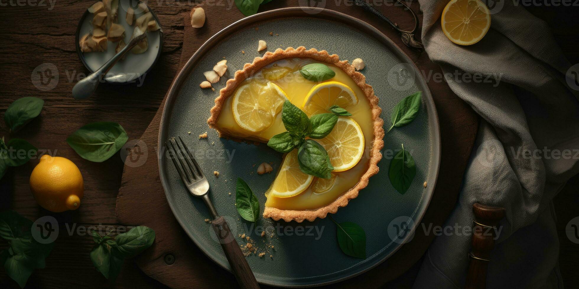 lemon pie professional studio food photography social media elegant fabric hot modern ad photo