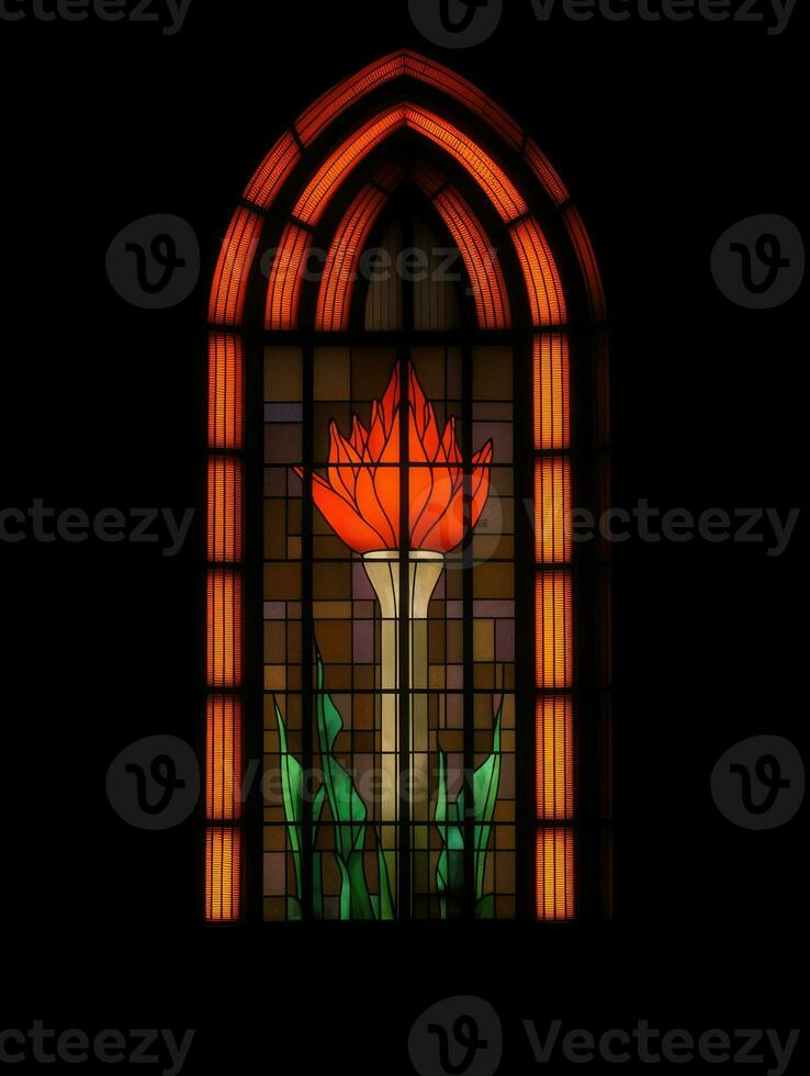 flowers stained glass window mosaic religious collage artwork retro vintage textured religion photo