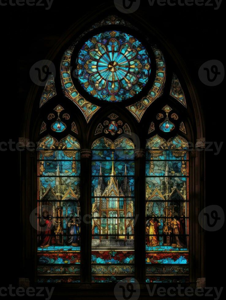 manchado vaso ventana mosaico religioso collage obra de arte retro Clásico texturizado religión foto