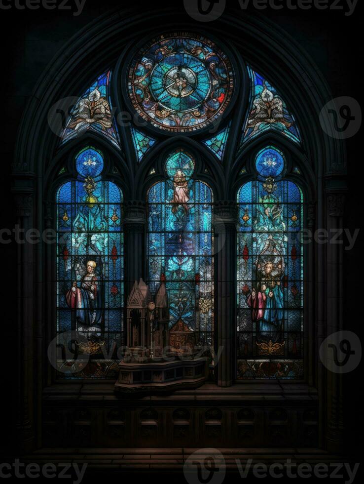 stained glass window mosaic religious collage artwork retro vintage textured religion photo
