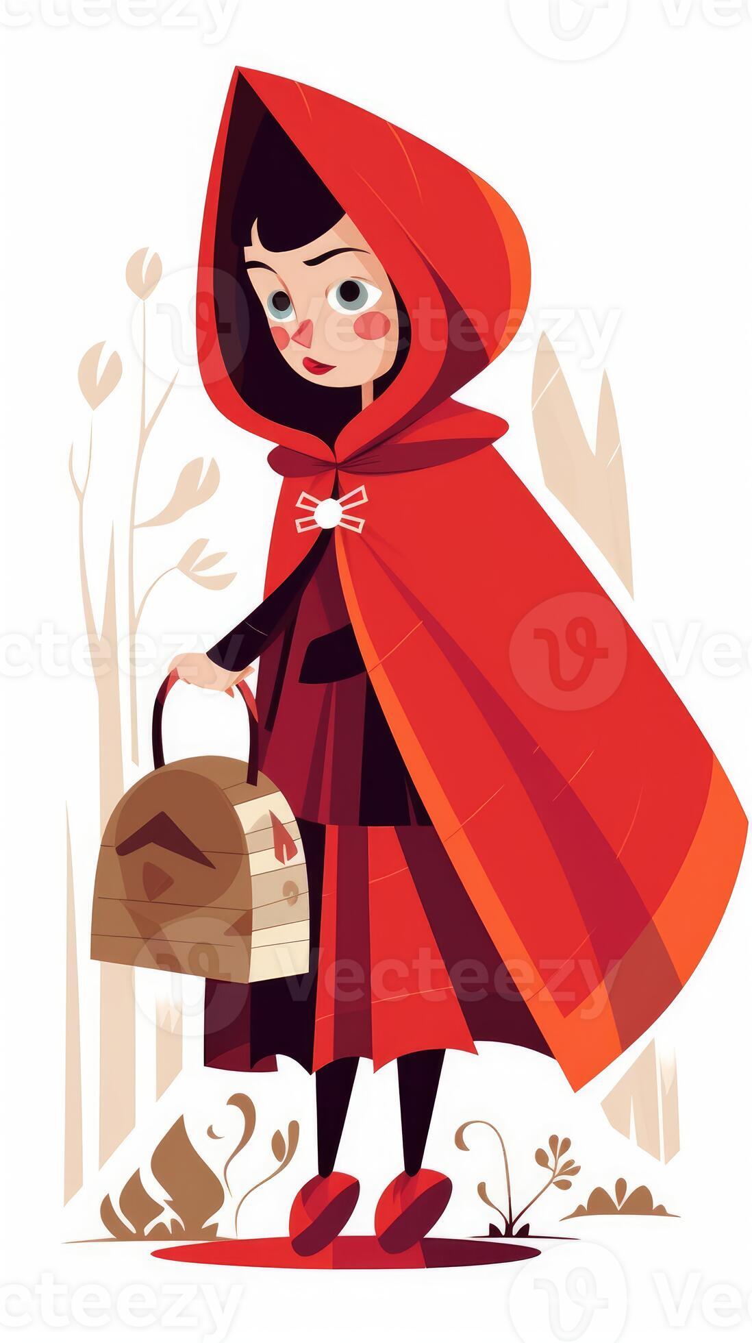 Little Red Riding Hood Fairytale Character Cartoon Illustration Fantasy Little Red Riding Hood Fairytale Character Cartoon Illustration Fantasy Cute Drawing Book Art Photo