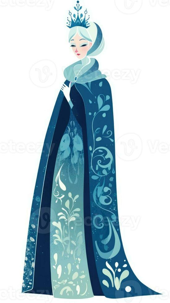 snow queen fairy tale character cartoon illustration fantasy cute drawing book poster graphic photo
