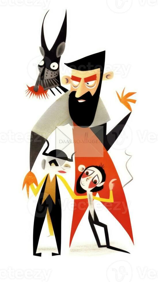 bad guy fairytale character cartoon illustration fantasy cute drawing book art poster graphic photo