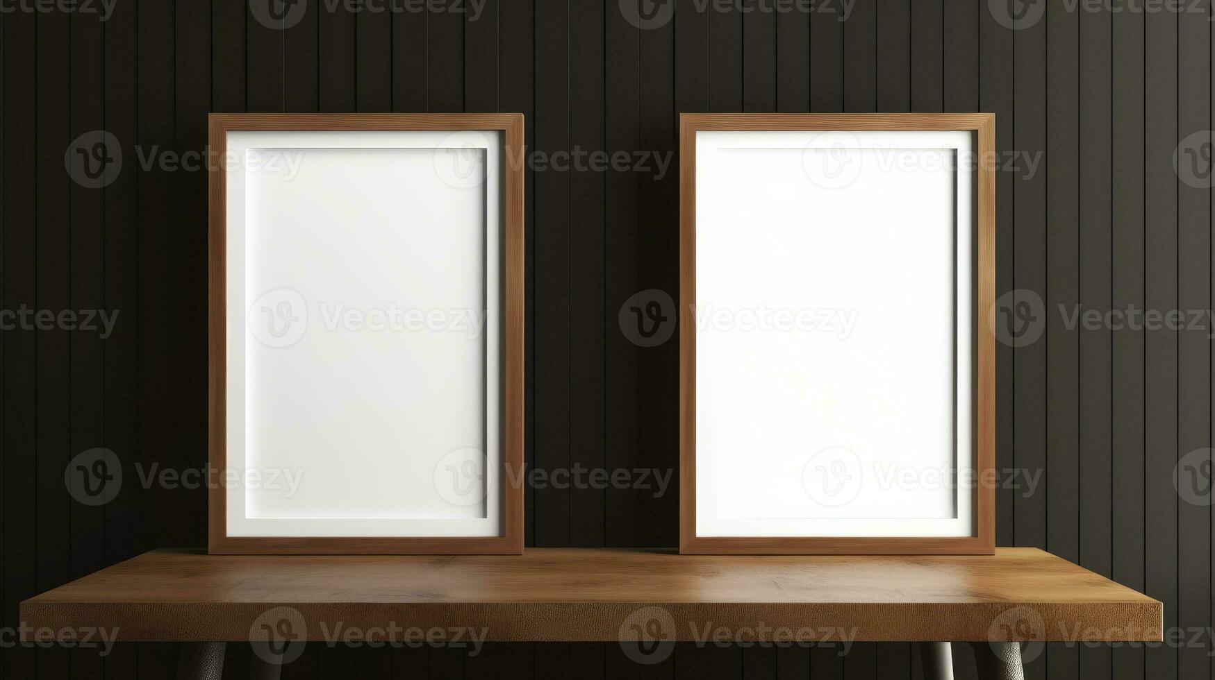 two Blank empty frame poster mockup portfolio living room presentation furniture living room photo