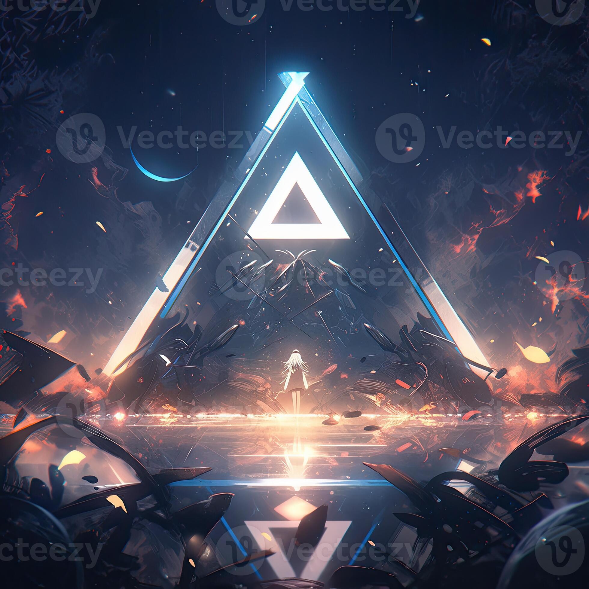 portal gate landscape anime futuristic illustration mystical fantasy art glowing digital 30036095 Stock Photo at Vecteezy