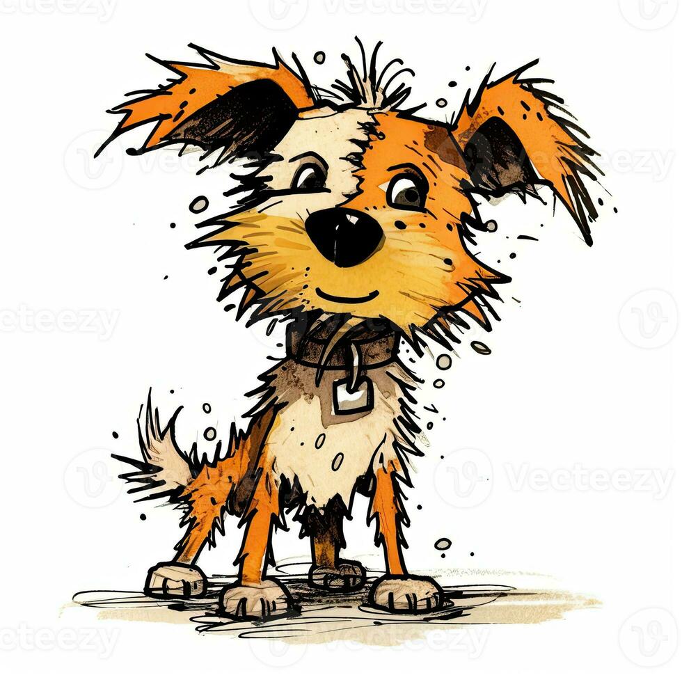 dog puppy sketch caricature stroke doodle illustration vector hand drawn crazy mascot clipart photo