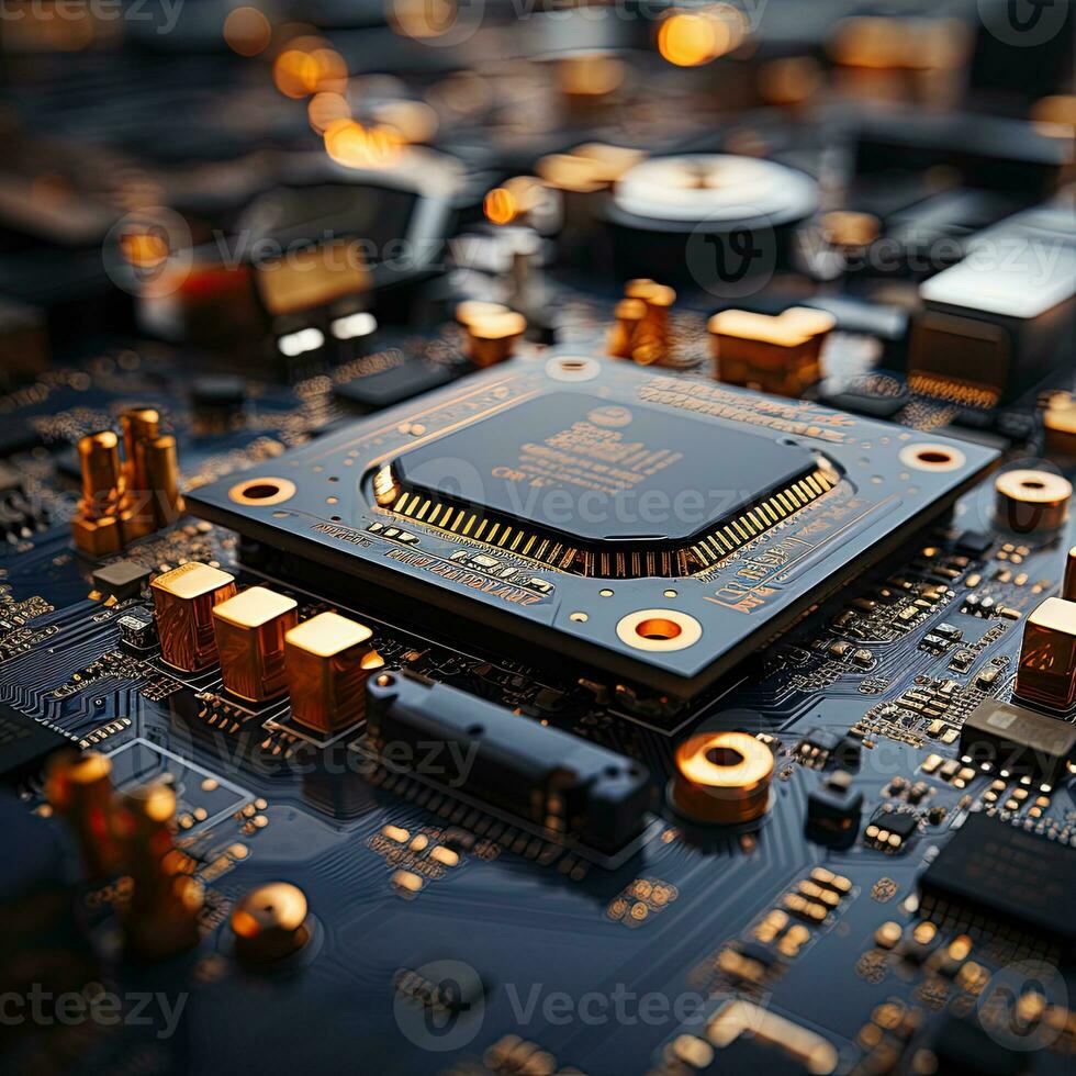 microelectronics chip Factory workspace machine robot production mechanic conveyor photo