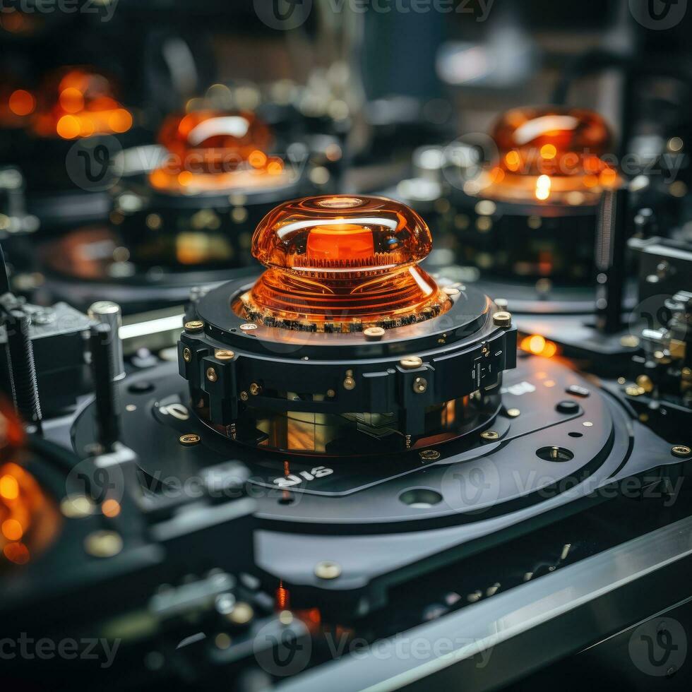 microelectronics chip Factory workspace machine robot production mechanic conveyor photo