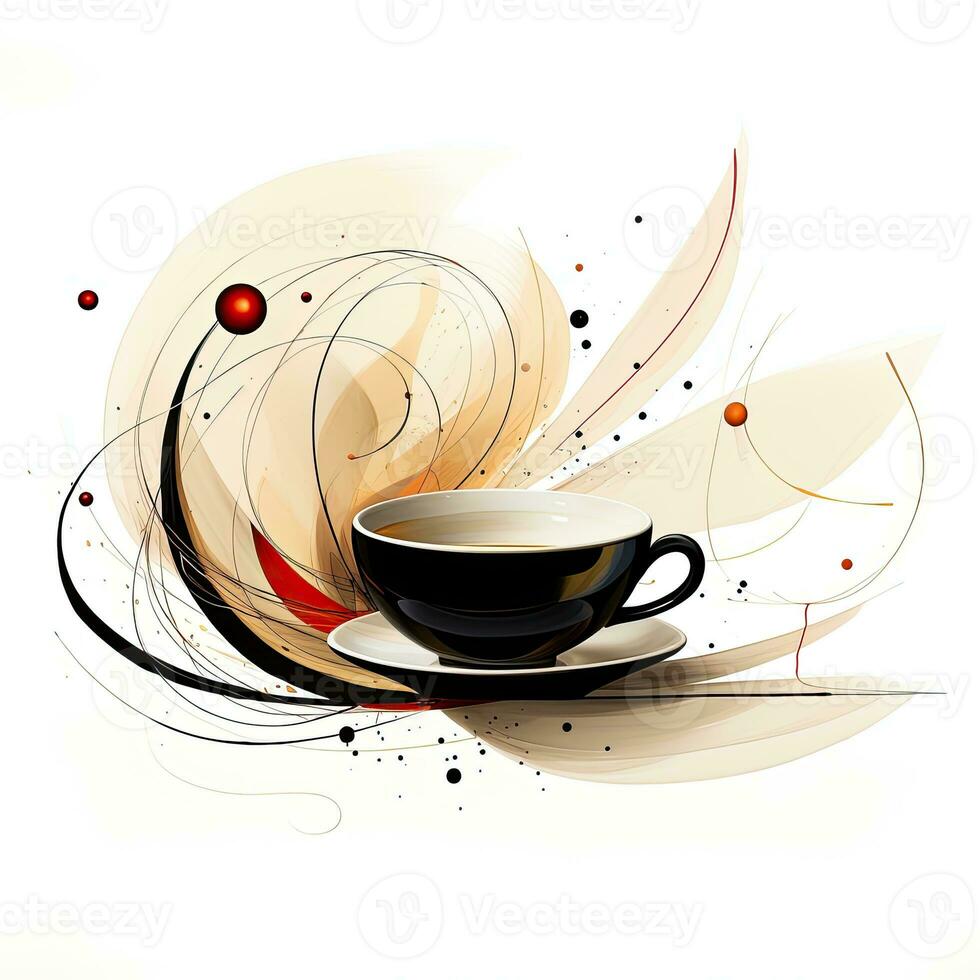 coffee cup logo abstract caricature surreal playful painting illustration tattoo geometry modern photo