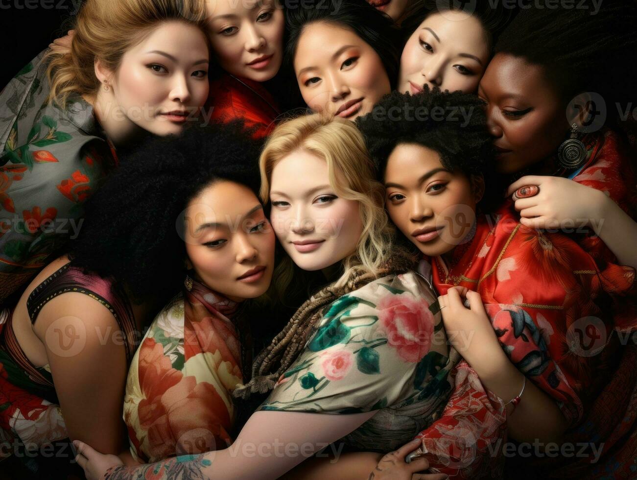 Celebrating the beauty of diverse body shapes and sizes AI Generative photo